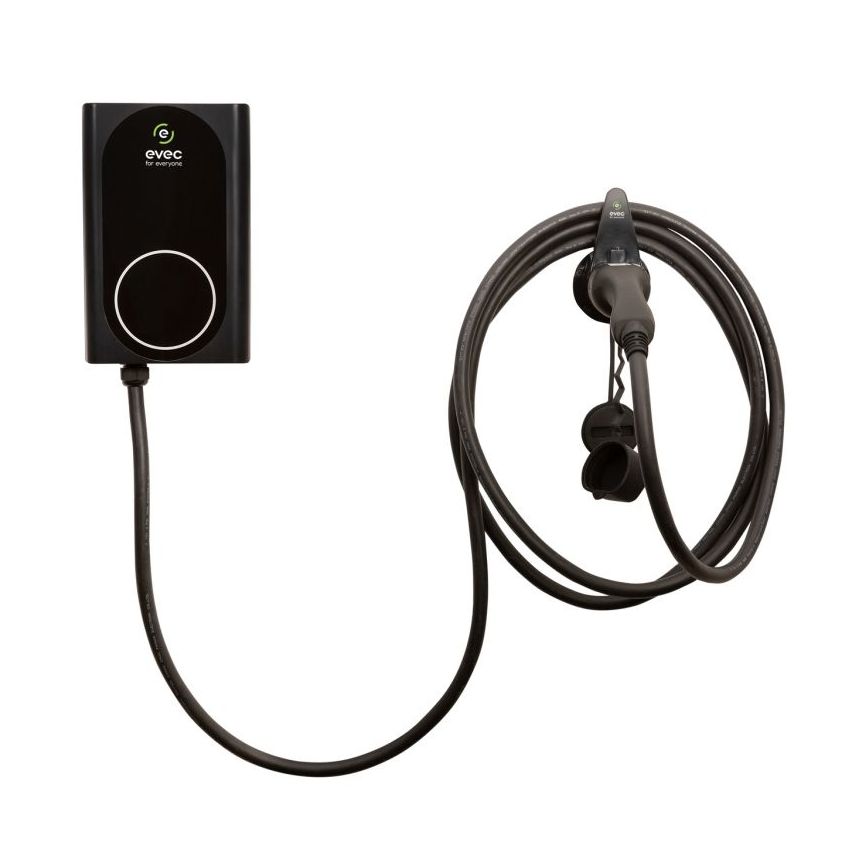 EVEC 7.4KW EV CHARGER WITH TETHERED CABLE, TYPE 2, SINGLE PHASE